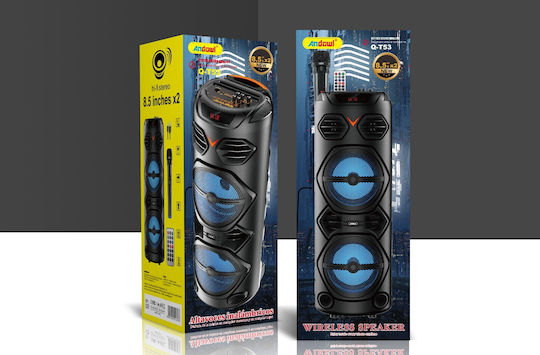 Andowl Karaoke Speaker with Wireless Microphone and Lighting Effects FDQ-T53 FDQ-T53 Black