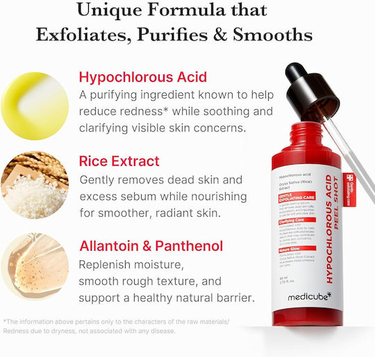 Medicube Serum Hypochlorous Acid Peel Shot Pentru Față Cu Pantenol 80ml