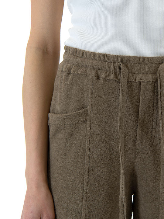 High Waist Sweatpants Beige