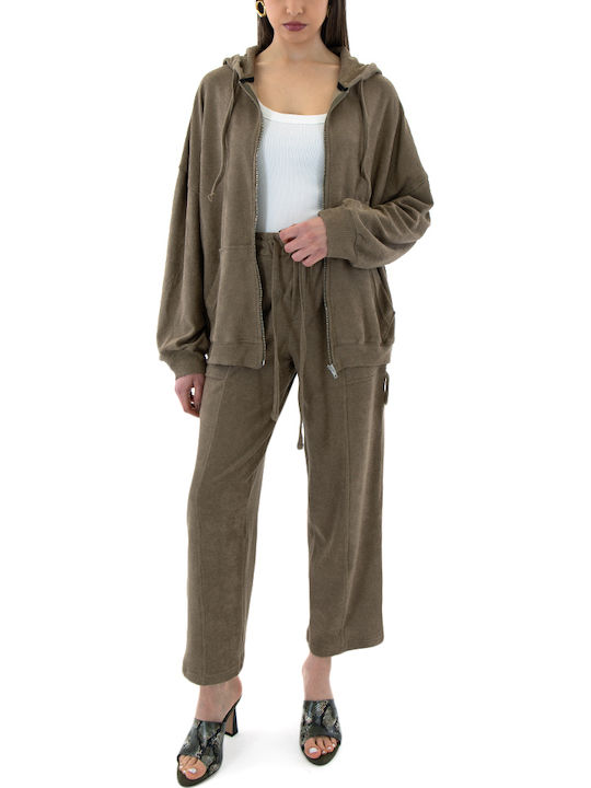 High Waist Sweatpants Beige
