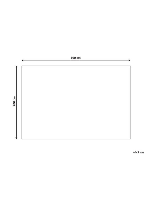 Beliani Rechteckiger Wolle Wohnzimmer Teppich Beige 200x300cm