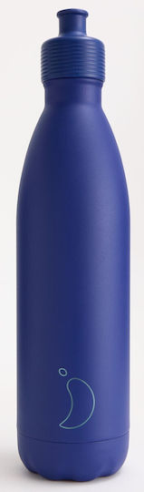 Chilly's Chilly's Sports Thermosflasche Rostfreier Stahl BPA-frei 750ml Matt Blau