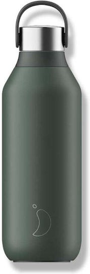 Chilly's Series 2 Bottle Thermos Stainless Steel BPA Free 500ml Pine Green