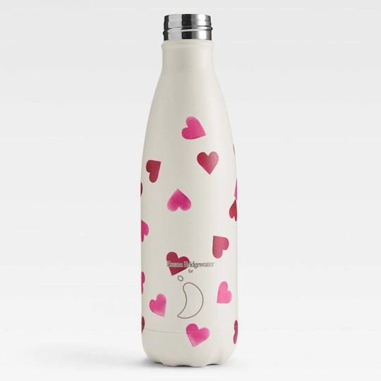 Chilly's Original Series Emma Bridgewater Bottle Thermos Stainless Steel BPA Free 500ml White