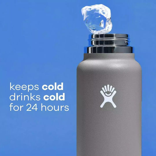 Hydro Flask Standard Mouth Flex Μπουκάλι Θερμός Πλαστικό 621ml White με Καλαμάκι