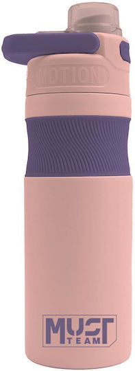 Must Team Stainless Steel Thermos Bottle 500ml Stainless Steel Must Team Pink Soft Lavender with Mouthpiece