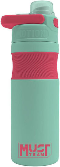 Must Team Μπουκάλι Θερμός Ανοξείδωτο 500ml ΑΝΟΞΕΙΔΩΤΟ MUST TEAM ΜΕΝΤΑ ΡΟΖ