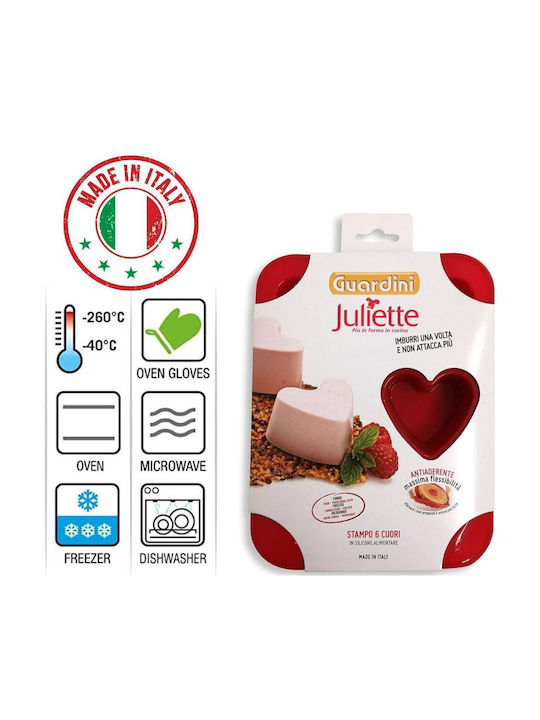 Guardini Juliette Φόρμα Σιλικόνης 6 Κεκάκια 17x22,5cm Made In Italy