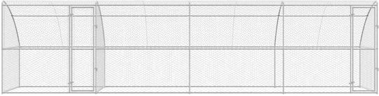 vidaXL Πάρκο Σκύλου σε Ασημί Χρώμα 800 x 200 x 200εκ.