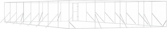 vidaXL Metallic Dog Park 800x16x200cm Silver