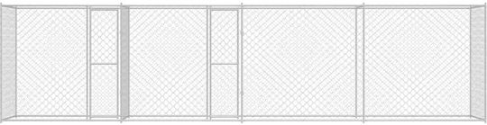 vidaXL Parc Metalic Pentru Câini 800x200x200 cm Argintiu