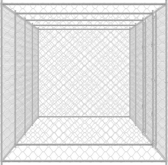 vidaXL Parc Metalic Pentru Câini 800x200x200 cm Argintiu