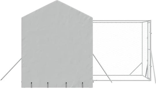 vidaXL Metallisches Hundepark 400x400x250cm Silber