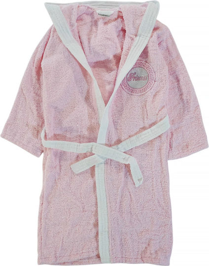 Minilori Baby Kids Bathrobe Pink with Hood