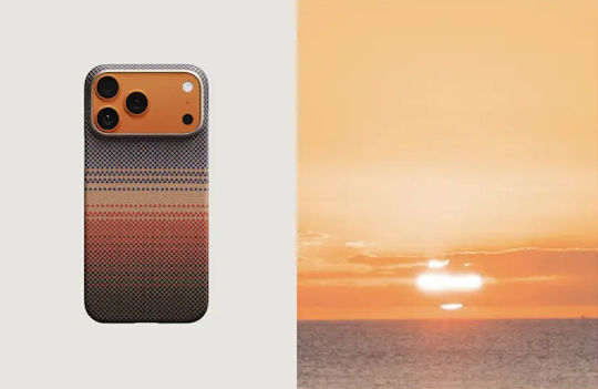 Pitaka Back Cover Fibră Aramidă 2mm Portocalie (iPhone 16 Pro)