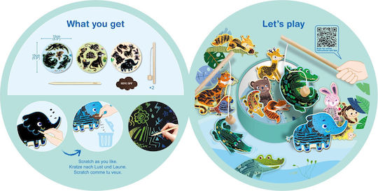 Avenir Malerei Scratch 'N' Catch Jungle Animals für Kinder 3+ Jahre alt+ Jahre