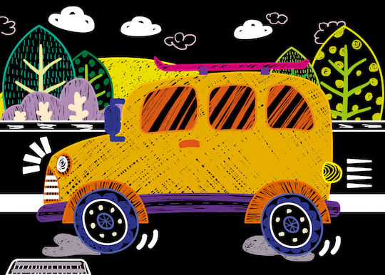 Avenir Боядисване Scratch - Cars за Деца 3+ години+ Години