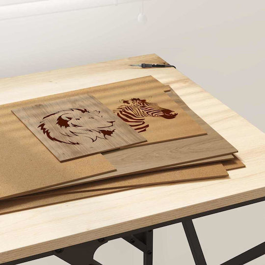 Vidaxl Wooden Craft Decoration Plates 50 Pcs Artisan Oak 30 X 42 X 0.3 Cm