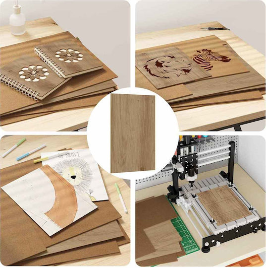 Vidaxl Wooden Craft Decoration Plates 50 Pcs Artisan Oak 30 X 42 X 0.3 Cm