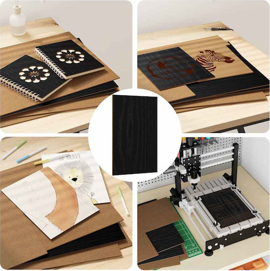 Vidaxl Decoration Plates 50 Pcs Black Oak 30 X 42 X 0.3 Cm