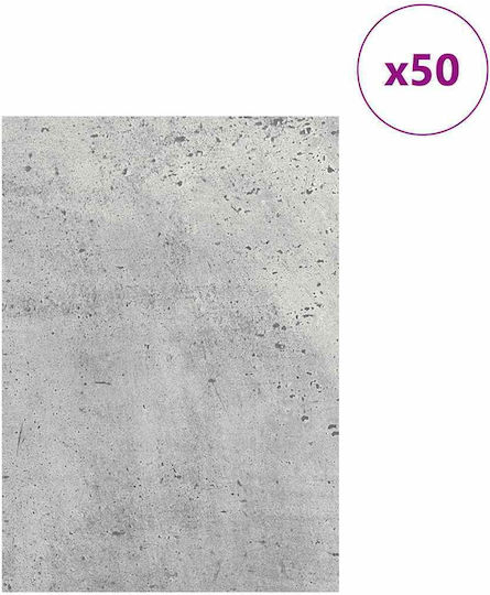 Vidaxl Διακοσμητικές Πάνελ 50 Pcs Γκρι Σκυροδέματος 21 X 30 X 0.3 Εκ