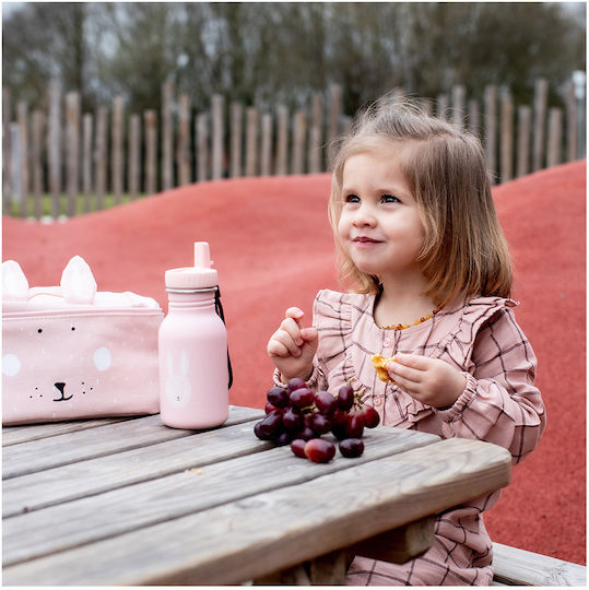 Trixie Kids Water Bottle Stainless Steel with Straw Non Spill Blue 350ml