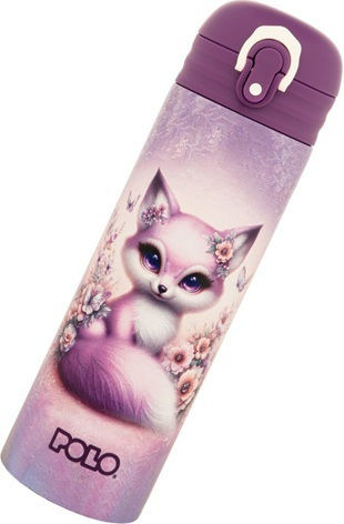 Polo Kids Thermos Water Bottle Stainless Steel with Straw Little Fox 500ml