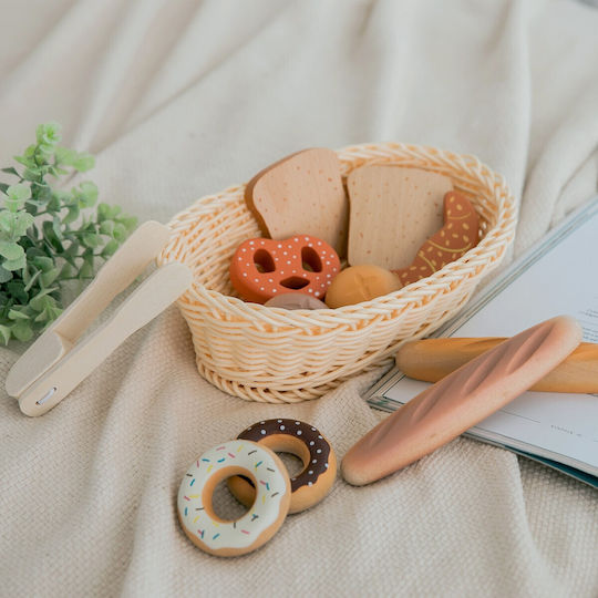 New Classic Toys Basket With Wooden Pastries For 12+ Years