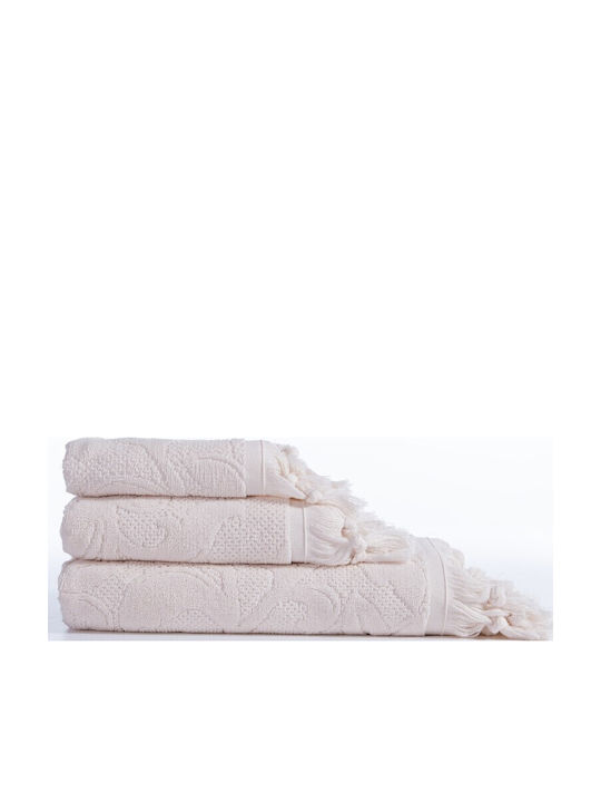 Nef-Nef Homeware Hand Towel Premium Sangalia 30x50cm Ecru Weight 550gr/m²