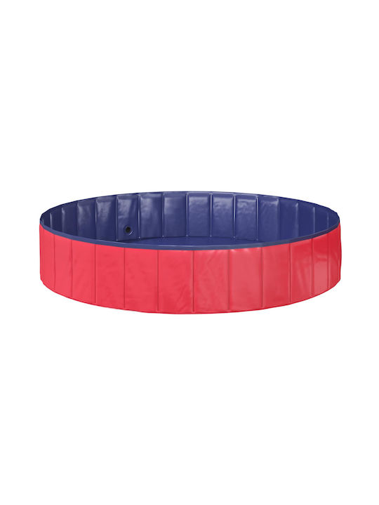 vidaXL Dog Pool 160cm Red 1 Piece