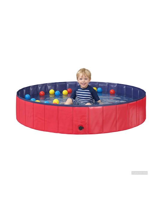vidaXL Dog Pool 160cm Red 1 Piece