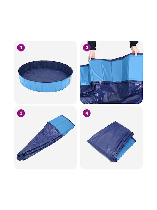 vidaXL Hundespielzeug Pool 120cm Blau 1 Stück