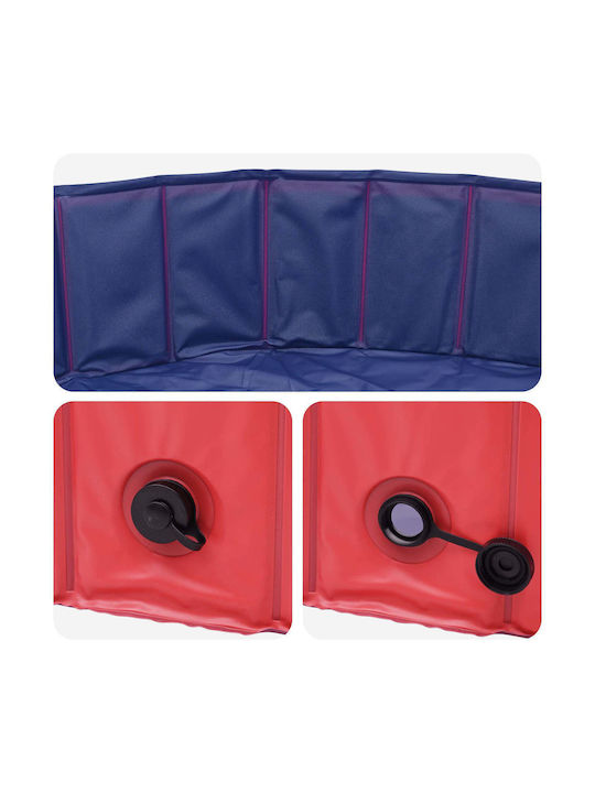 vidaXL Hundepool 120cm Rote Farbe vidaXL Hundepool 120cm Rote Farbe