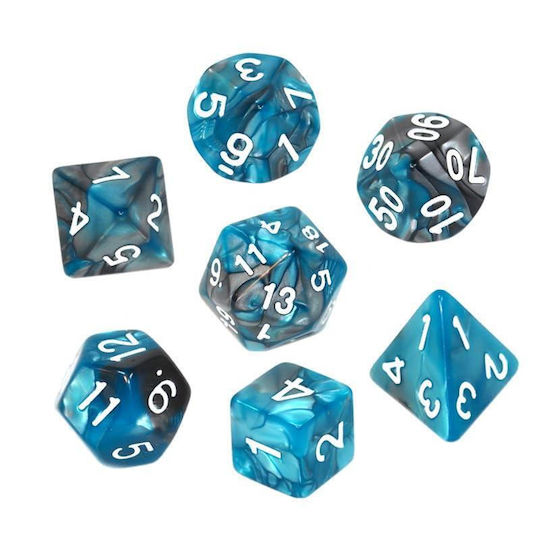 Σετ Ζαριών Rebel Rpg Δίχρωμα Ατσάλινο-γαλάζιο