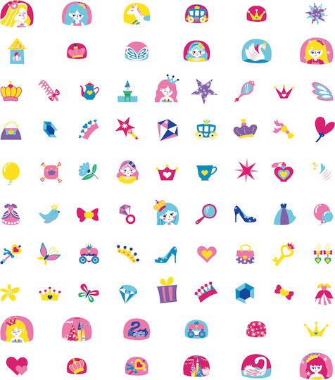 Avenir Nail Stickers 78pcs Princess Manicure Toy