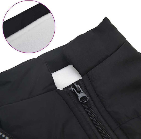 vidaXL Hundemantel Fleece / Wasserdicht Schwarz XLarge