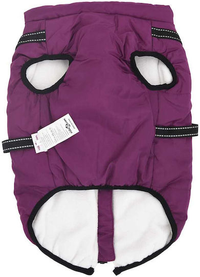 vidaXL Purple Fleece / Waterproof Dog Coat XXXLarge