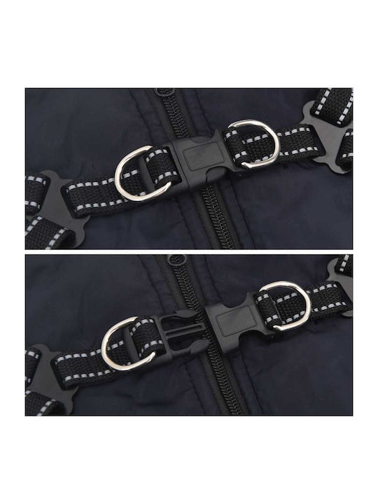 vidaXL Μπουφάν Σκύλου Fleece / Αδιάβροχο Μπλε Medium