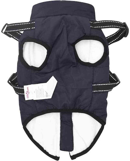 vidaXL Blue Fleece / Waterproof Dog Coat Medium