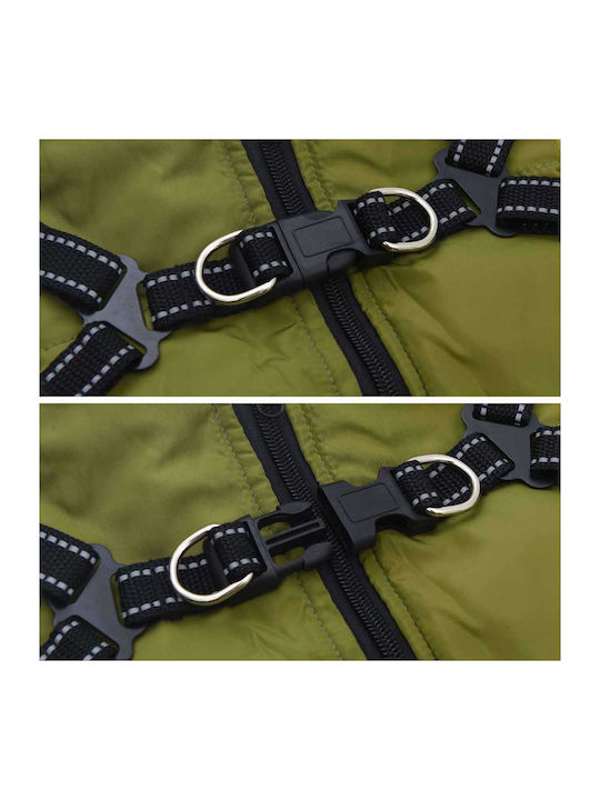 vidaXL Green Fleece / Waterproof Dog Coat XXLarge