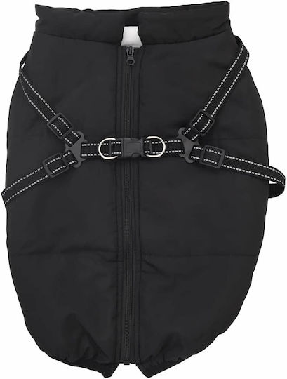 vidaXL Black Fleece / Waterproof Dog Coat XXXXLarge