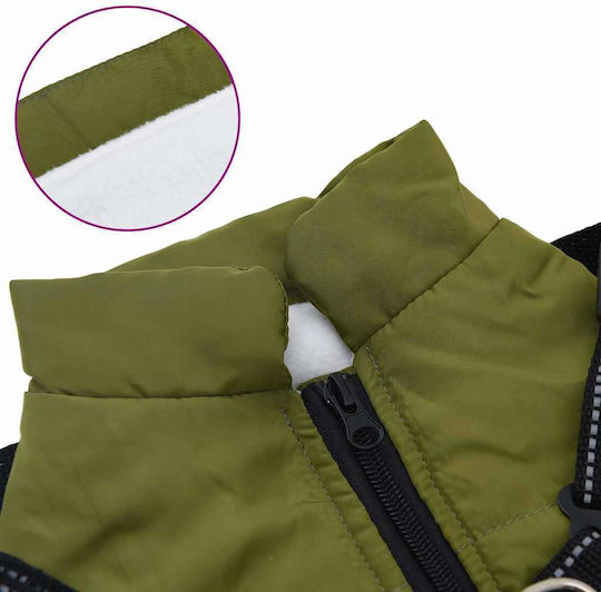 vidaXL Green Fleece / Waterproof Dog Coat XXLarge