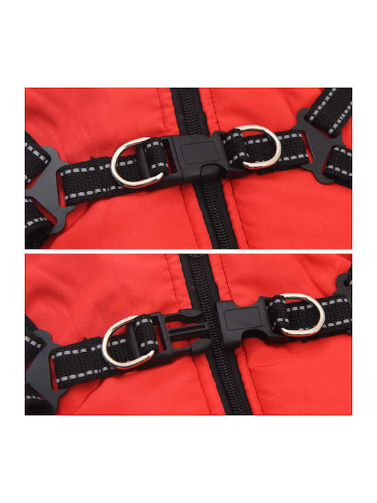 vidaXL Red Fleece / Waterproof Dog Coat XXLarge