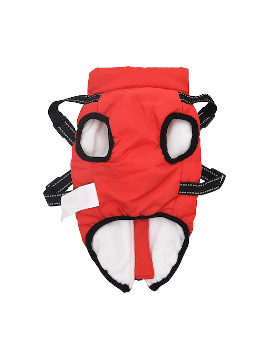 vidaXL Red Fleece / Waterproof Dog Coat XXLarge