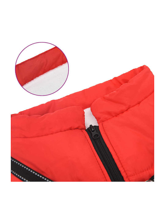 vidaXL Hundemantel Fleece / Wasserdicht Rot XXXLarge