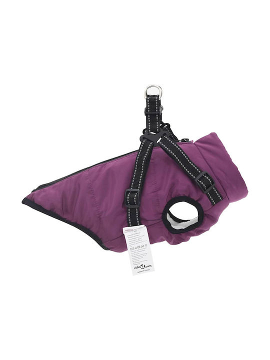 vidaXL Μπουφάν Σκύλου Fleece / Αδιάβροχο Μωβ Medium