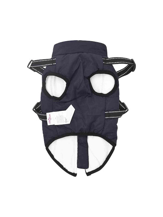 vidaXL Haine pentru câini Fleece / Impermeabil Albastru XLarge