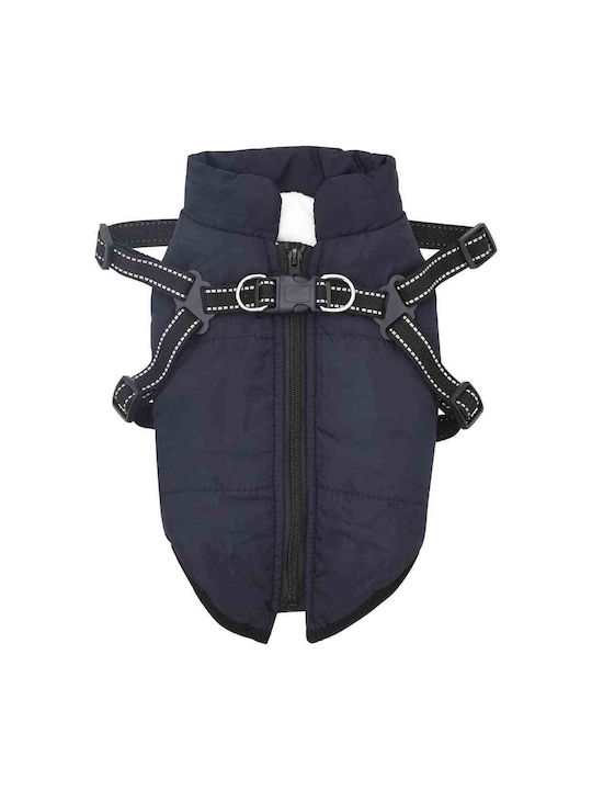 vidaXL Haine pentru câini Fleece / Impermeabil Albastru XLarge