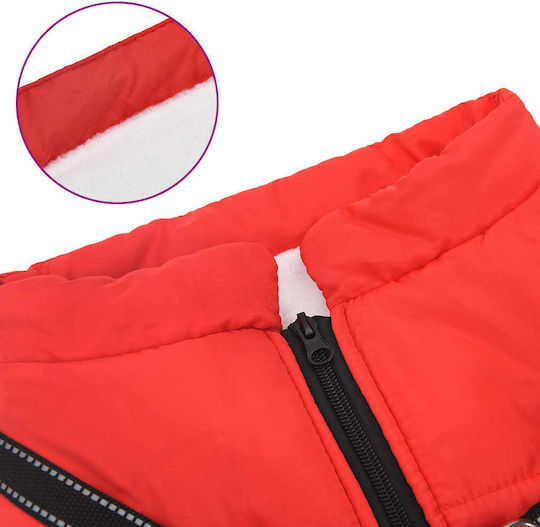 vidaXL Red Fleece / Waterproof Dog Coat XXXXLarge
