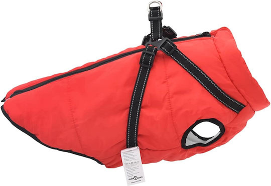 vidaXL Red Fleece / Waterproof Dog Coat XXXXLarge